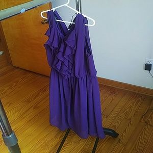 Purple sleeveless dress